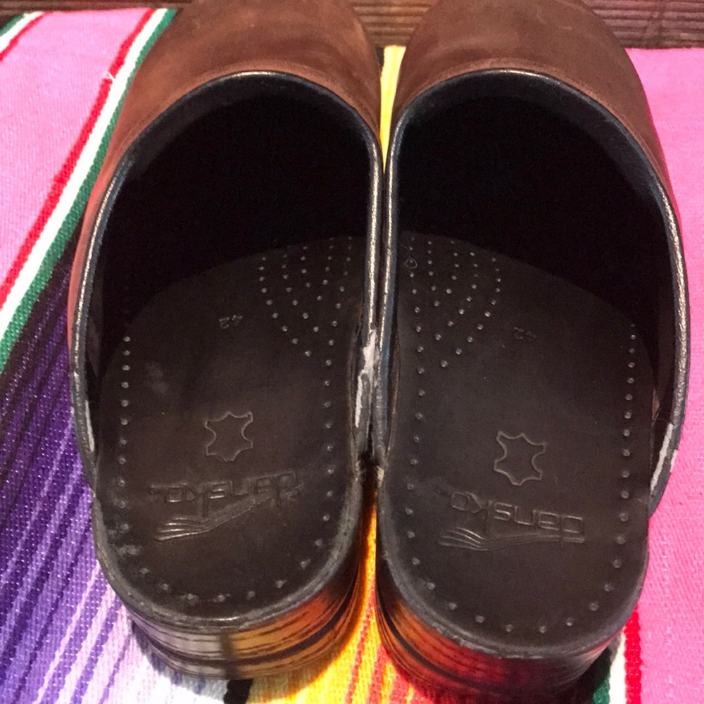 Dansko Brown Leather Open Back Clog Mule - image 5